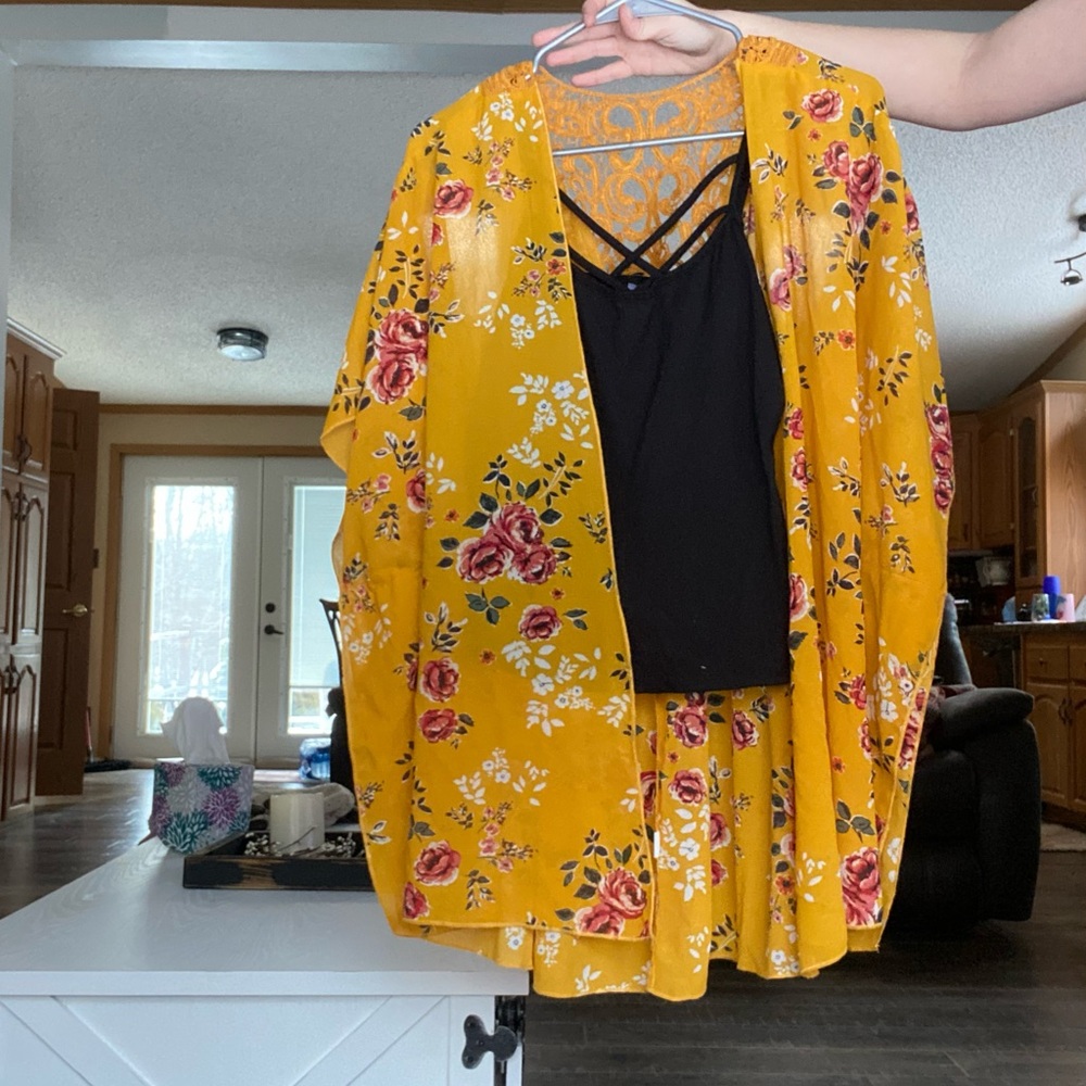 Cardigan and tank top